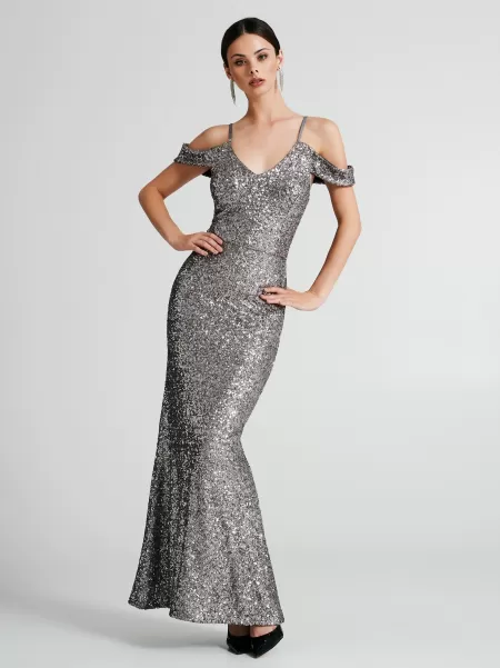 Women Sequined Mermaid Dress Dresses & Jumpsuits Store Silver