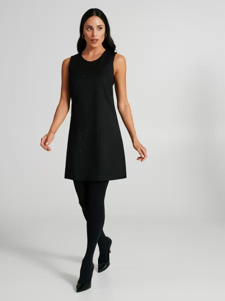 Sheath Dress With Mini Studs Dresses & Jumpsuits Black Women Savings