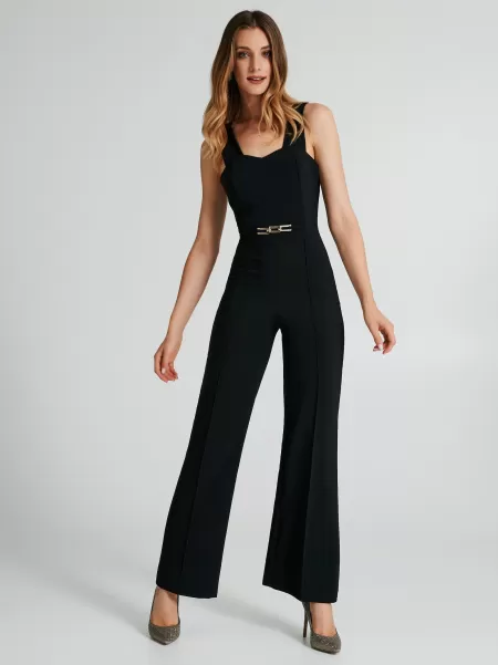 Store Palazzo Jumpsuit With Chain Women Black Dresses & Jumpsuits