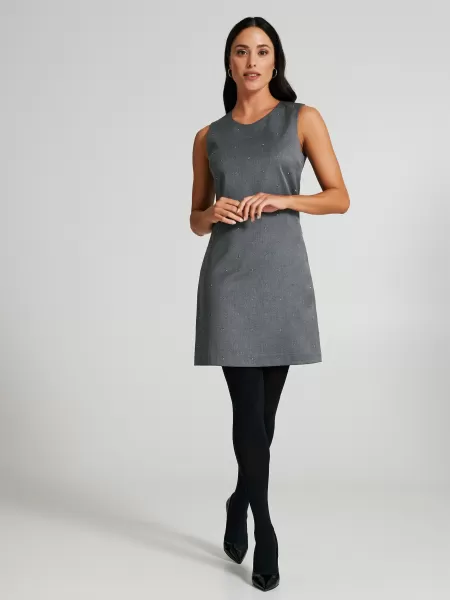 Pioneering Dresses & Jumpsuits Sheath Dress With Mini Studs Grey Women