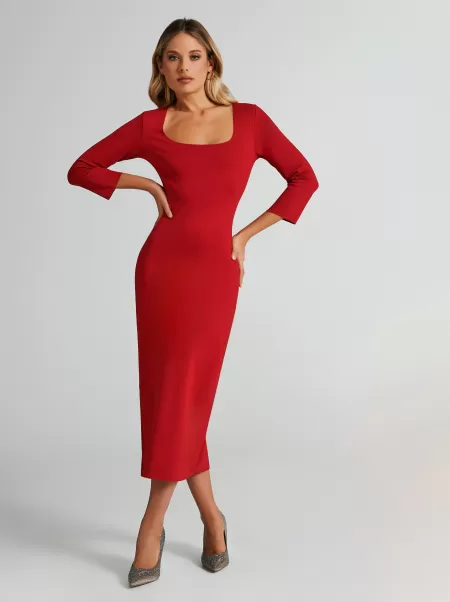 Anda W-A5064/Pn/F3 Abi Tubino B081 Women Dresses & Jumpsuits Intuitive Red