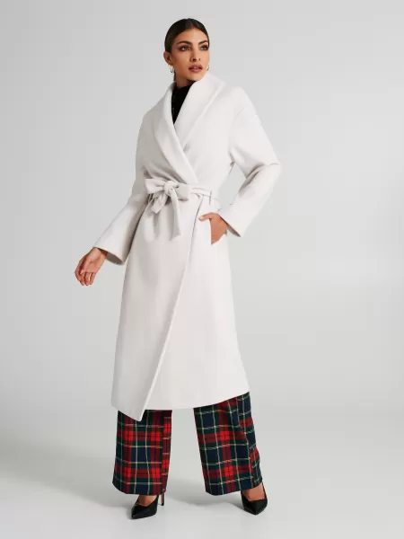 Outlet Coats & Down Jackets White Cream Lui W-J12874/F3 Capp Lungo B036 Women