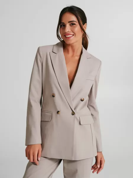 Jackets & Waistcoat Turtledove Free Women Double-Breasted Wool Blend Blazer