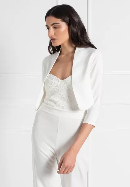 White Unbeatable Price Bridal Collection Shrug Women Jackets & Waistcoat