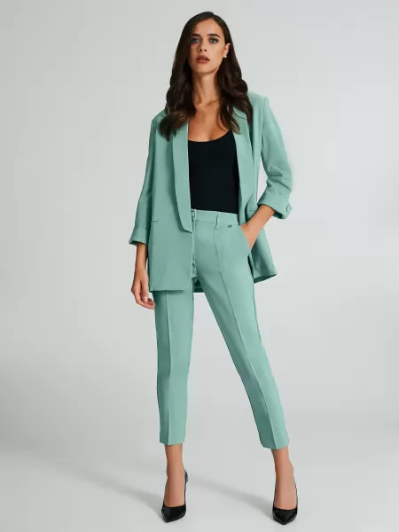 Popular Suits Sage Green Women Outfit In Technical Fabric
