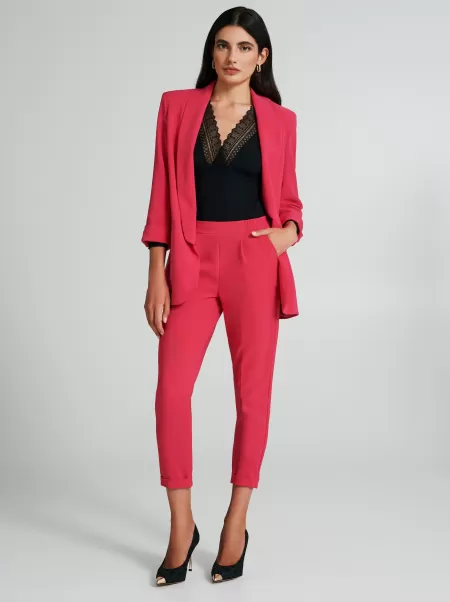 Women Magenta Joggers With Smock Stitch Advanced Suits