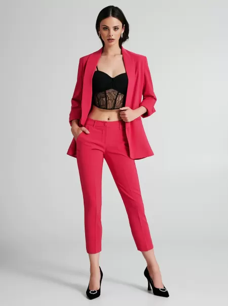 Streamlined Magenta Women Suits Outfit In Technical Fabric