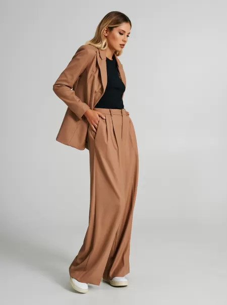 Resilient Women Brown Tabacco Trousers | Bantoa X Rinascimento Suits