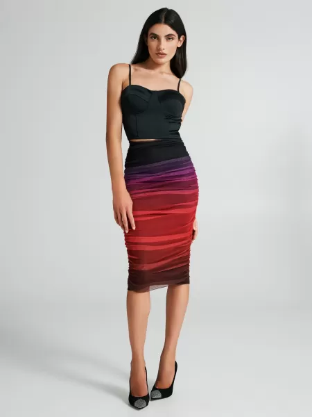 Skirts Var. Magenta Budget-Friendly Multicolour Midi Skirt Women