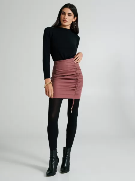 Skirts Short Skirt With Side Gathering Women Rosa Blush Innovative