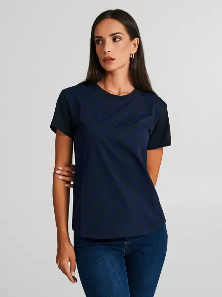 Cheap Logo T-Shirt Blue Women Tops & Tshirts