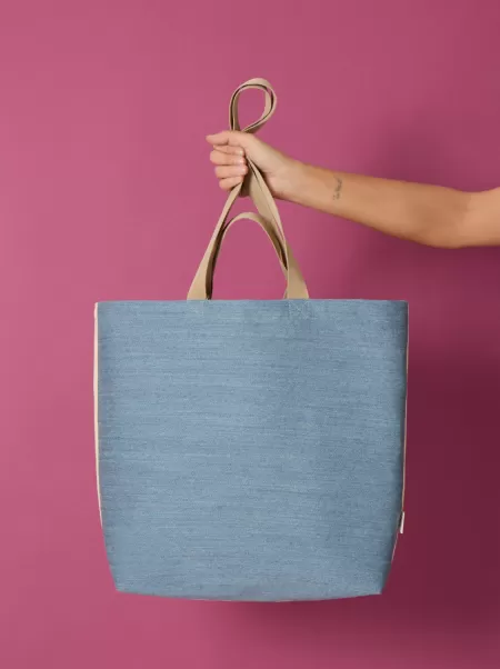 ‘Progetto Quid’ Tote Bag Progetto Quid New Women Light Blue
