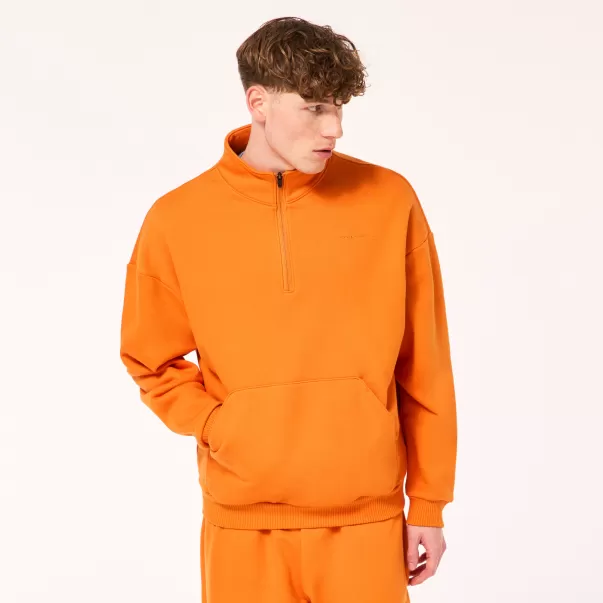 Soho 1/4 Zip Sweatshirt Men Burnt Orange Hoodies & Sweatshirts Oakley